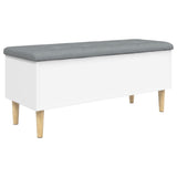 Storage Bench White 102x42x46 cm Engineered Wood 835082