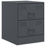 ZNTS Bedside Cabinet Anthracite 34.5x39x44 cm Steel 841623