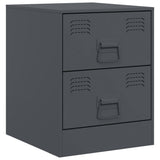 ZNTS Bedside Cabinet Anthracite 34.5x39x44 cm Steel 841623