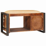 Storage Bench Multicolour 80 x 35 x 40 cm Solid Reclaim wood 4015984