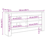 Corner TV Cabinet 102 x 40.5 x 45 cm Black Engineered Wood 889776