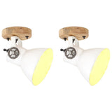 Industrial Wall/Ceiling Lamps 2 pcs White 20x25 cm E27 320519
