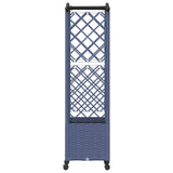 Raised Bed with Trellis and Roof Grey 125 x 40 x 144 cm PP 3423015