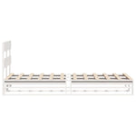 ZNTS Bed Frame without Mattress White 75x190 cm Small Single Solid Wood Pine 850819