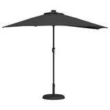 Garden Parasol Black 294 x 150 x 224 cm Polyester and Steel 42003273