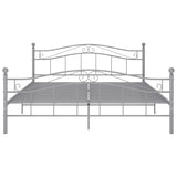 Bed Frame without Mattress Grey Metal 200x200 cm 325008