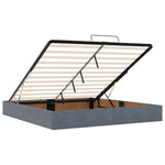Ottoman Bed with Mattresses Dark Grey 180x200cm Velvet 3313488