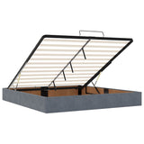 Ottoman Bed with Mattresses Dark Grey 180x200cm Velvet 3313488