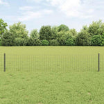 Fence with Posts Grey 0.4 x 10 m Steel 3336062