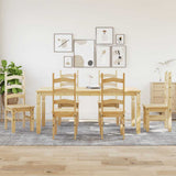 7 Piece Dining Set Panama Solid Wood Pine 3345212