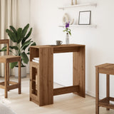 ZNTS Bar Table with Racks Artisan Oak 101x40x103.5 cm Engineered Wood 854372