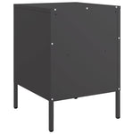 ZNTS Bedside Cabinet Black 36x39x50.5 cm Steel 843054