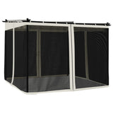 Gazebo with Mesh Walls Cream 3x3 m Steel 4003908