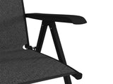 Set of Two Folding Garden Chairs, with Seven-Position Adjustable Backs - Grey T3398P324044