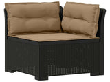 3-Seater Garden Sofa with Cushions Rattan Look PP Anthracite 3443836