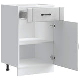 Kitchen Base Cabinet Lucca Concrete Grey Engineered Wood 853721