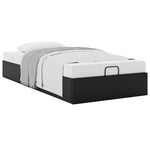 Ottoman Bed Frame without Mattress Black Single Faux Leather 3310827