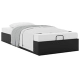 Ottoman Bed Frame without Mattress Black Single Faux Leather 3310827