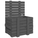 Storage Box Grey 58x40.5x42 cm Solid Wood Pine 824995