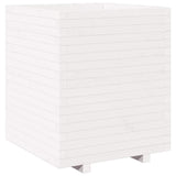 Garden Planter White 60x60x72.5 cm Solid Wood Pine 3282580