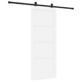 Sliding Door ORKDAL White 83 x 202 cm Solid Pine Wood 3333477