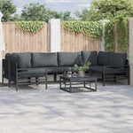 Garden Sofa Set Anthracite Steel 3378966