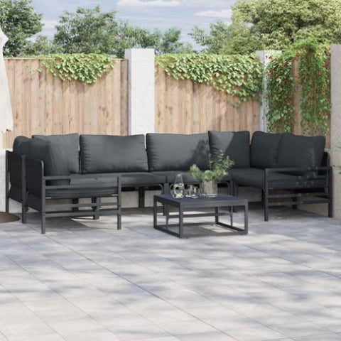 Garden Sofa Set Anthracite Steel 3378966