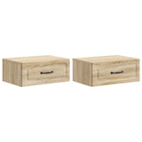 Wall-Mounted Bedside Cabinet 2 pcs Sonoma Oak 49 x 34.5 x 20 cm 899300