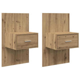 Bedside Cabinet with Drawer 2 pcs Artisan Oak 50 x 32.5 x 80cm 880478