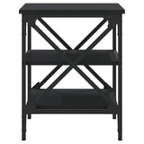ZNTS Side Tables 2 pcs Black 40x42x50 cm Engineered Wood 825773