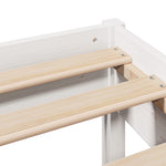 ZNTS Bed Frame without Mattress White 135x190 cm Double Solid Wood Pine 3323309