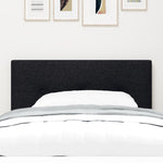 ZNTS LED Headboard Button Tufted Black 90 cm Fabric 3338098