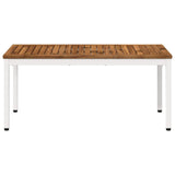 Coffee Table Natural and White 50 x 100.5 x 45 cm 901284