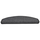 Stair Mats 10 pcs 65x24x4 cm Anthracite Half Round Large 149751