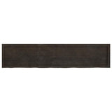 Table Top Dark Brown 180x40x cm Treated Solid Wood Oak 3156453