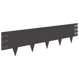Lawn Edging 10 pcs 100 x 25 cm Steel Black 8008602