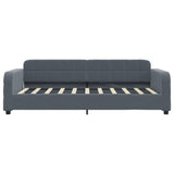 Day Bed without Mattress Dark Grey 90x190 cm Single Velvet 354075