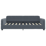 Day Bed without Mattress Dark Grey 90x190 cm Velvet 354075