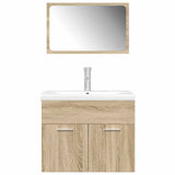 3 Piece Bathroom Furniture Set Sonoma Oak Engineered Wood 3325018