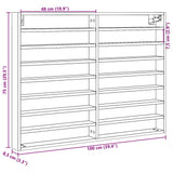 Vitrine Cabinet White 100x8.5x75 cm Engineered Wood 847933