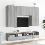 TV Wall Cabinets 2 pcs Grey Sonoma 100x30x30 cm Engineered Wood 836893