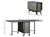 Mobile Drop Leaf Table Folding Kitchen Table Extendable Dining Table For Small Spaces With 6 Wheels T3398P344635
