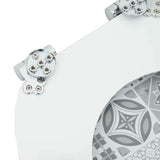 Soft-Close Toilet Seat Blue and White Porcelain 44 x 38 cm 42027183