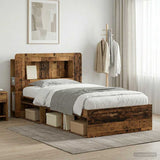 Bed Frame with Storage Old Wood 90 x 200 cm Engineered Wood 3433458