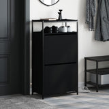Shoe Cabinet Black 60x34x112 cm Engineered Wood 840029