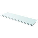 Shelves 2 pcs Panel Glass Clear 110x30 cm 3051591