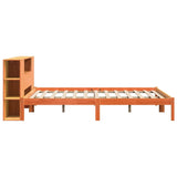 Bookcase Bed without Mattress Wax Brown 180x200 cm Super King Solid Wood Pine 3322824