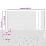 Welded Wire Fence 50 x 1 m Hot-Dip Galvanised Steel 3337035