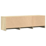 TV Cabinet with LED Sonoma 140 x 34 x 40 cm Engineered Wood 8006554