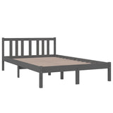 Bed Frame without Mattress Grey Solid Wood 120x200 cm 814881